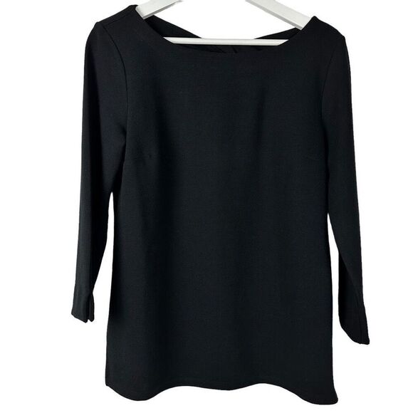 Talbots Twist Back Black Pullover Size Small - Picture 3 of 9